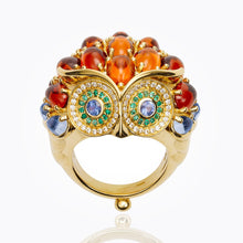 Load image into Gallery viewer, 18K Athena Owl Ring