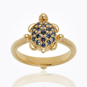 18K Pavé Turtle Ring