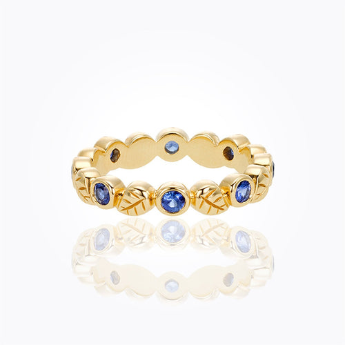 18K Arcadia Ring with blue sapphire