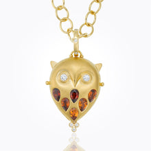 Load image into Gallery viewer, 18K Owl Locket