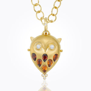18K Owl Locket