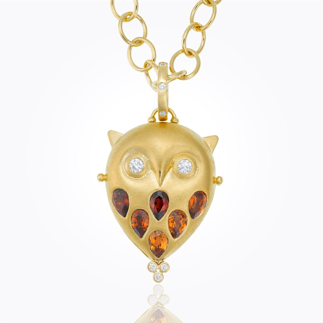 18K Owl Locket