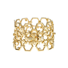 Load image into Gallery viewer, 18K Beehive Link Bracelet