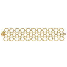 Load image into Gallery viewer, 18K Beehive Link Bracelet